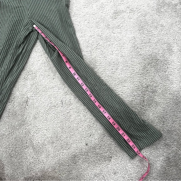 RVCA Sleeveless Jumpsuit Women’s Sz L Green&Black Check Pattern - Picture 10 of 11